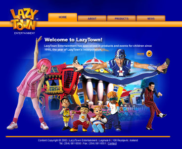 LazyTown website 2003